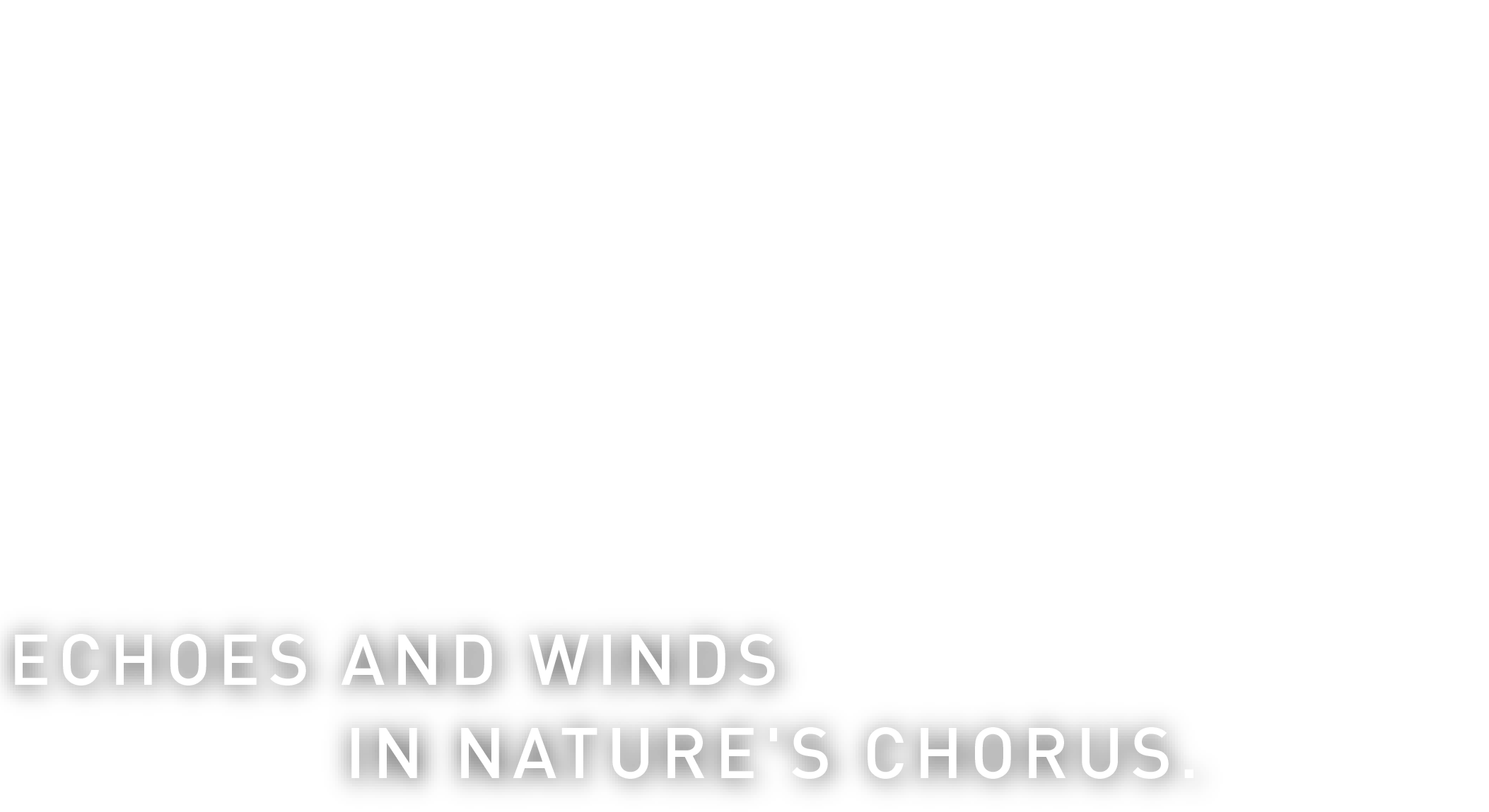 山鸣谷应，风起水涌。Echoes and winds in nature’s chorus.